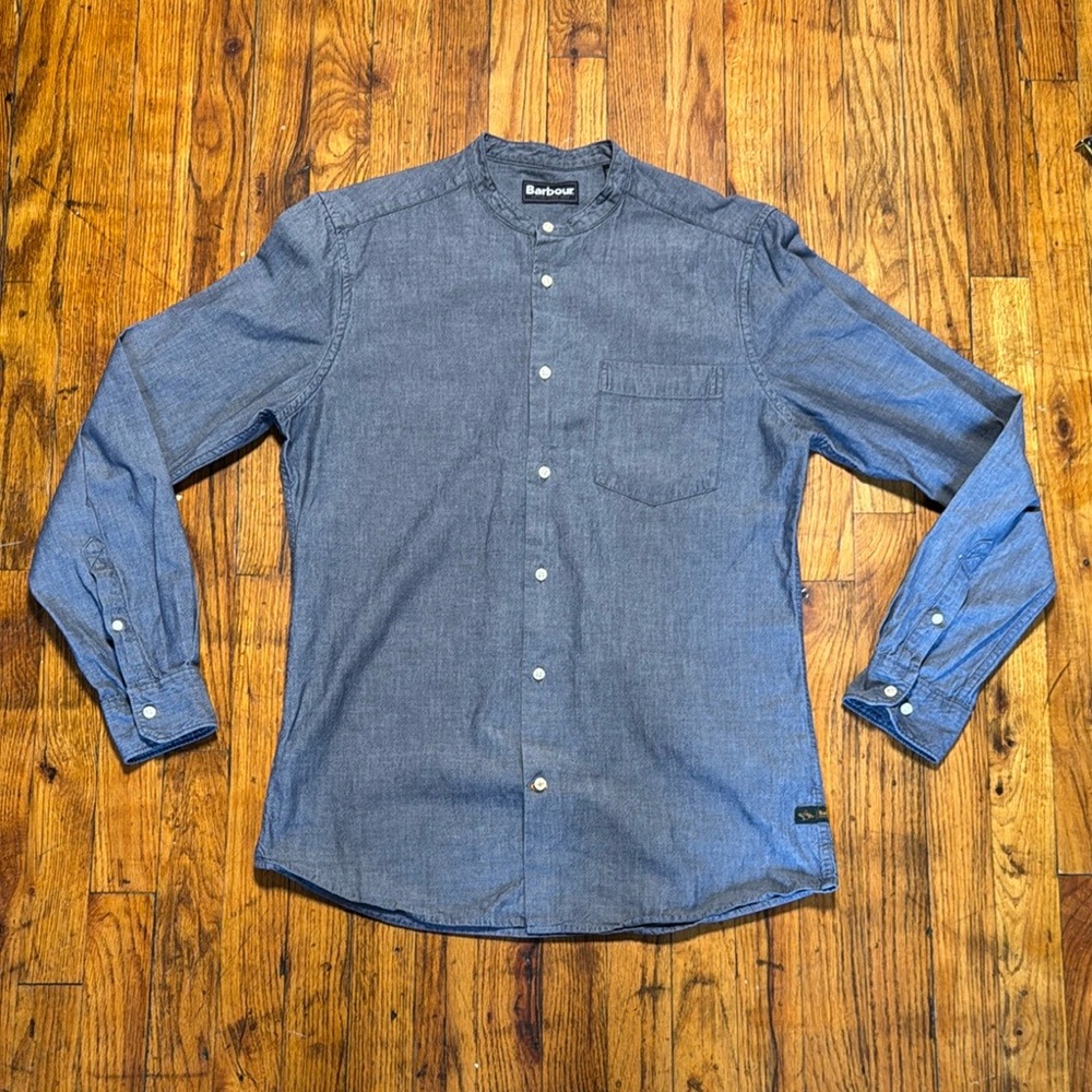 BARBOUR Men's Ben Fogle Lorton Blue‎ Casual Button Down Shirt 100% Cotton Size S